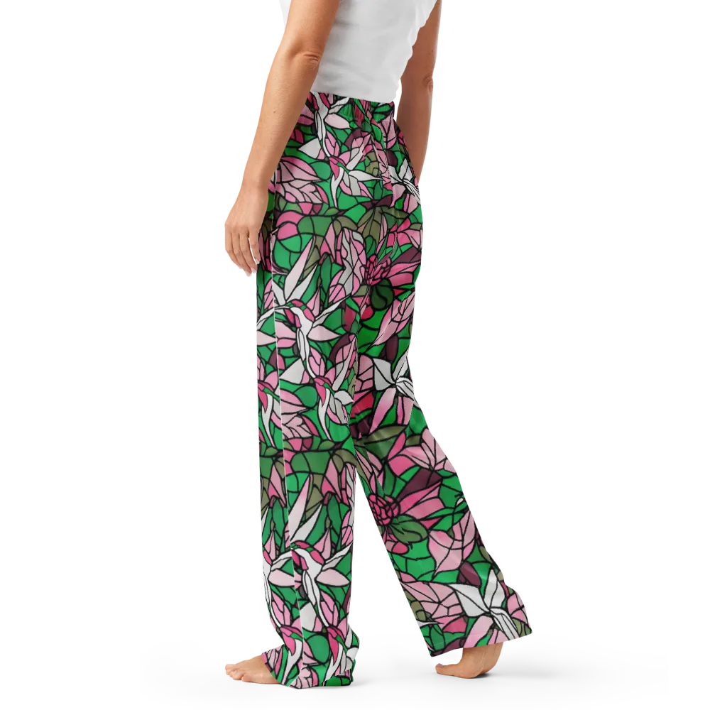Stained Garden on Women's Pajama Pants — Left
