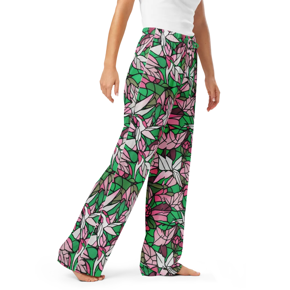 Stained Garden on Women's Pajama Pants — Right Front