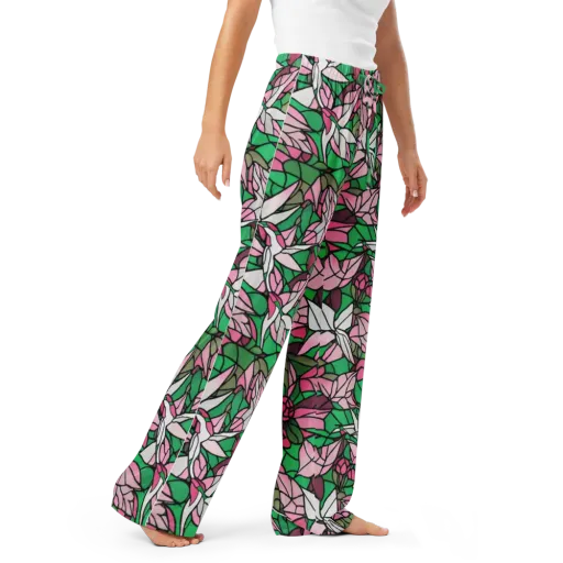 Stained Garden on a Women's Pajama Pants