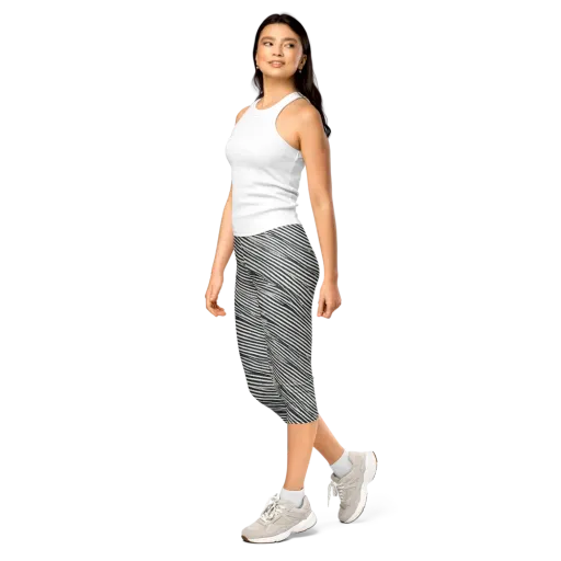 Zebra Chambre on a Capri Leggings