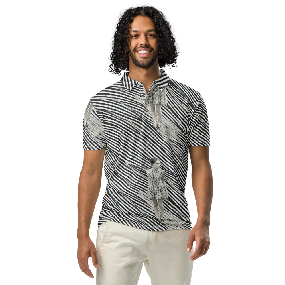 Zebra Chambre on Men's Slim Fit Polo Shirt — Front