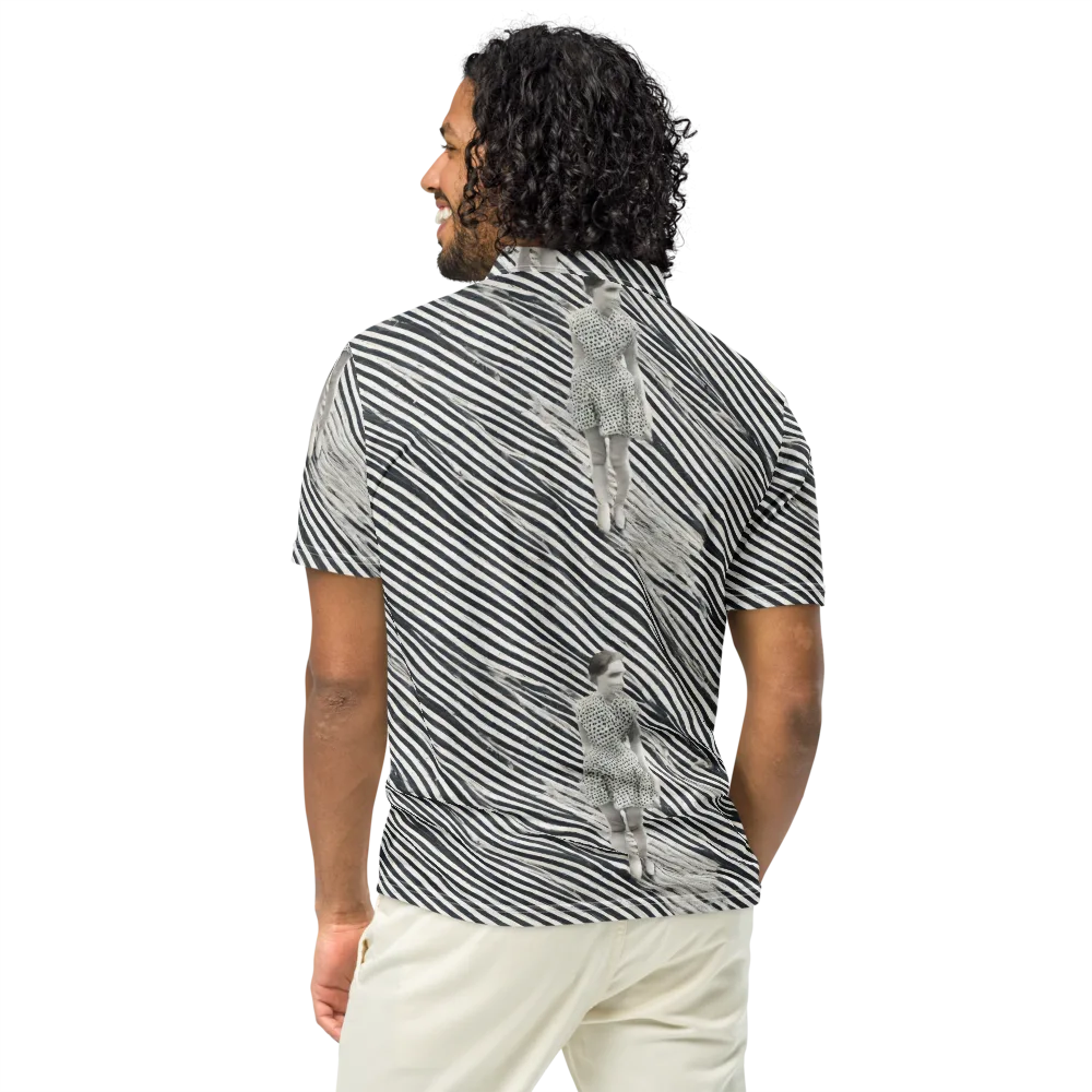 Zebra Chambre on Men's Slim Fit Polo Shirt — Back