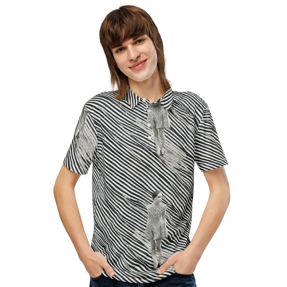 Zebra Chambre on Men's Slim Fit Polo Shirt — Front