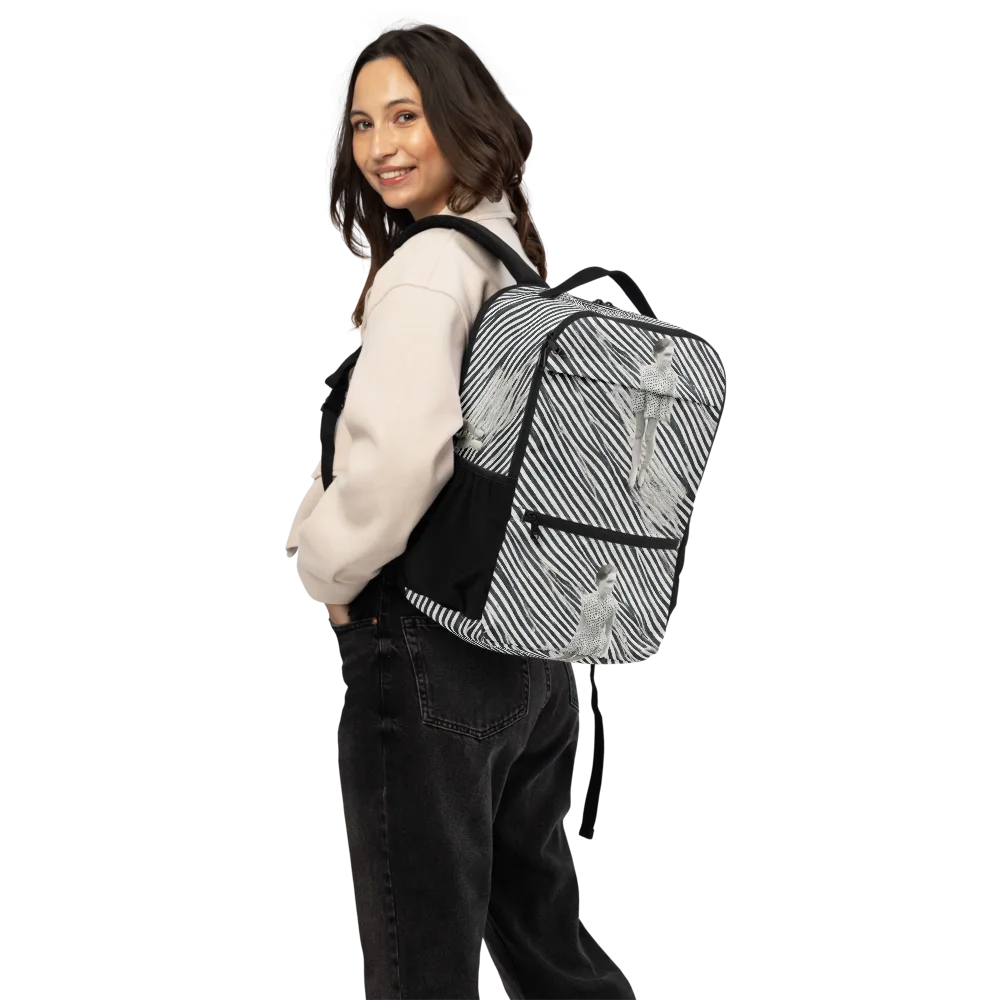 Zebra Chambre on Utility Backpack — Back