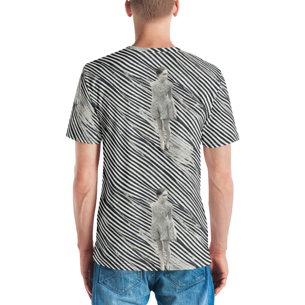 Zebra Chambre on Men's Crew Neck T-Shirt — Back