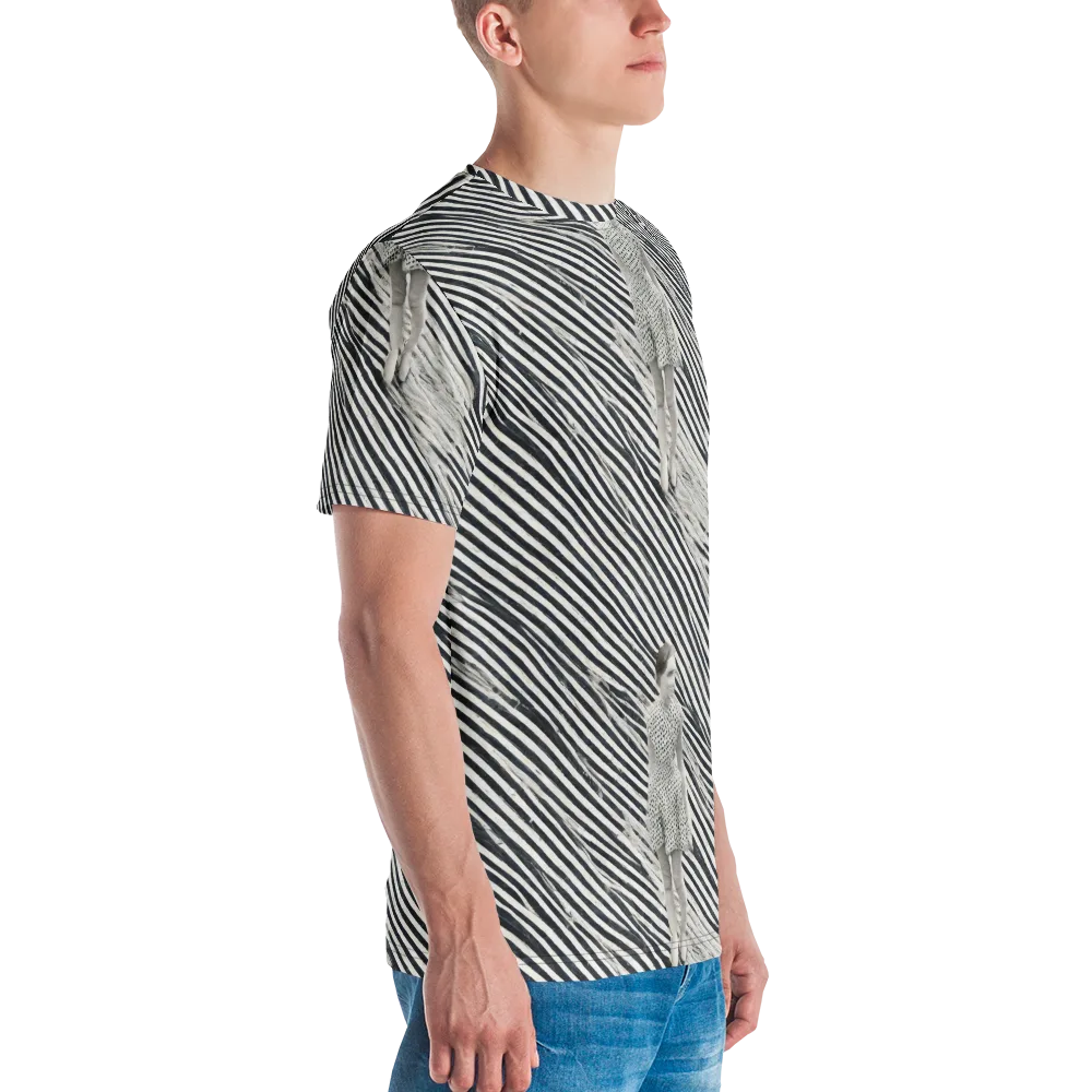 Zebra Chambre on Men's Crew Neck T-Shirt — Right