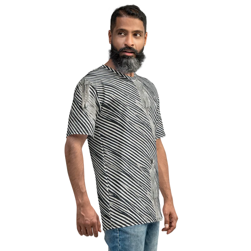 Zebra Chambre on Men's Crew Neck T-Shirt — Right