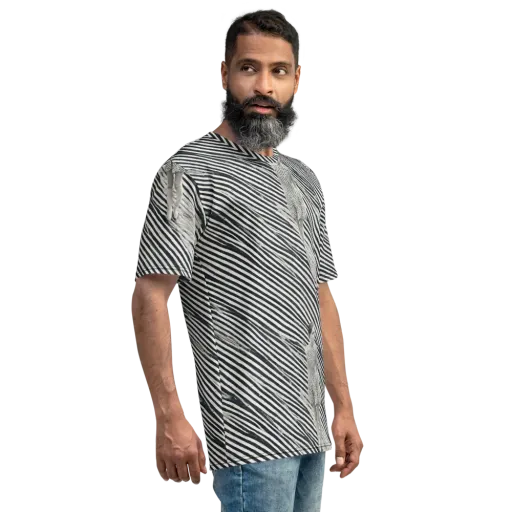 Zebra Chambre on a Men's Crew Neck T-Shirt
