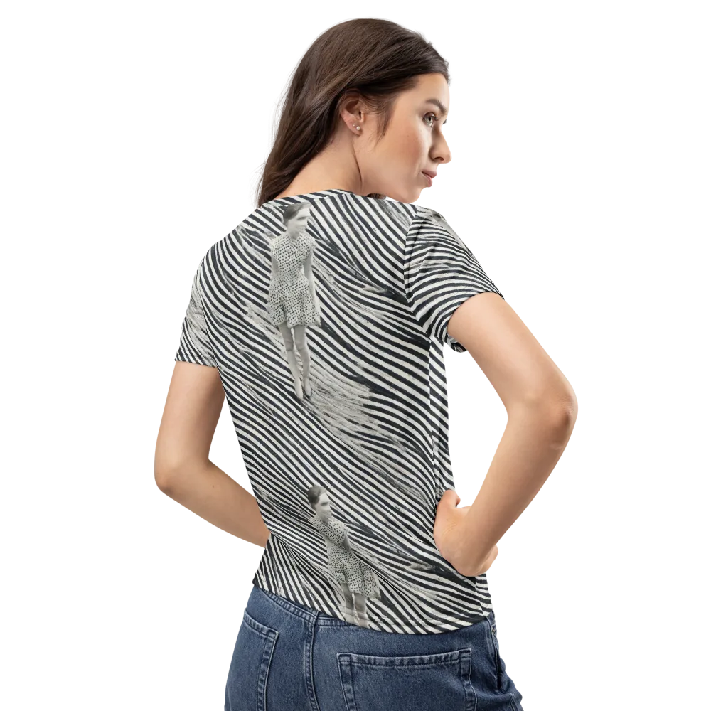 Zebra Chambre on Women's Crew Neck T-Shirt — Back