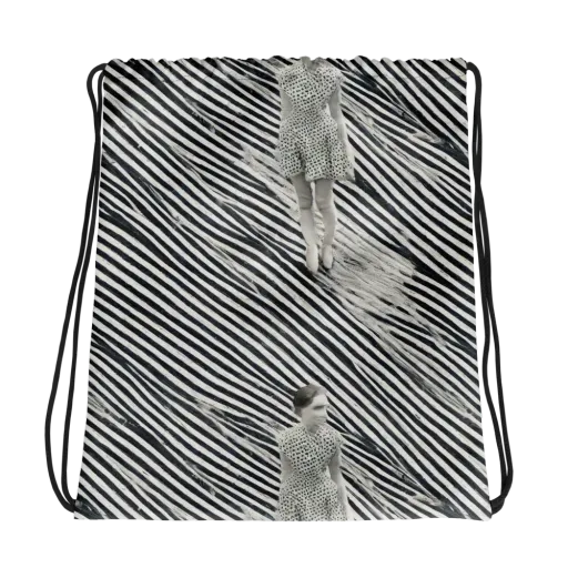 Zebra Chambre on a Drawstring Bag