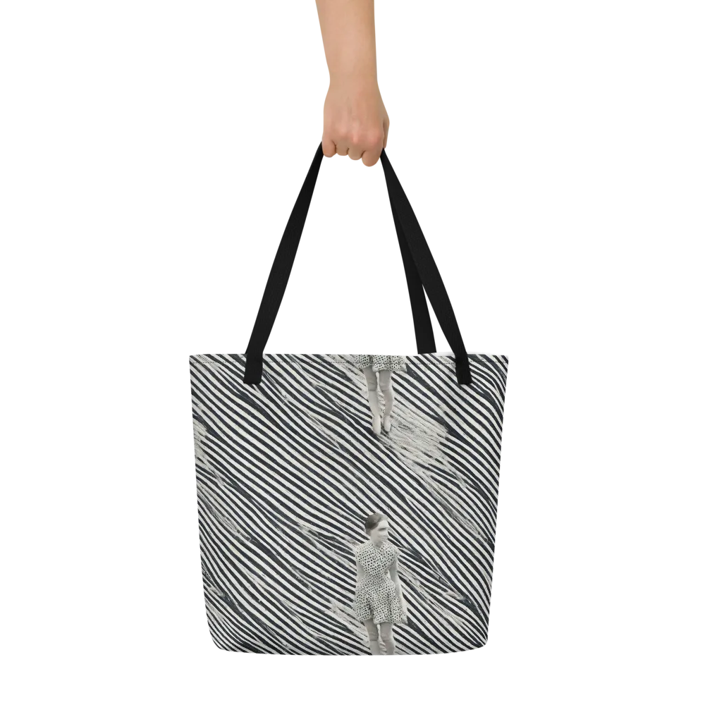 Zebra Chambre on Large Tote Bag W/ Pocket — Front