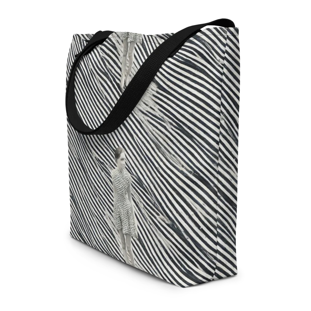 Zebra Chambre on Large Tote Bag W/ Pocket — Front