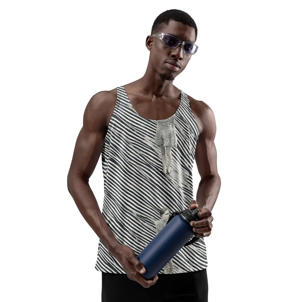 Zebra Chambre on Men's Tank Top — Front