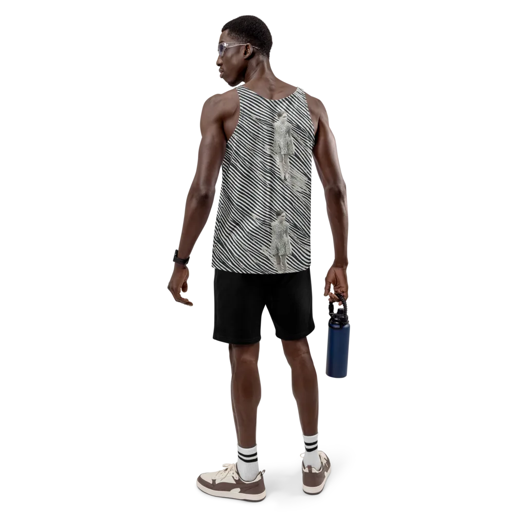 Zebra Chambre on Men's Tank Top — Back