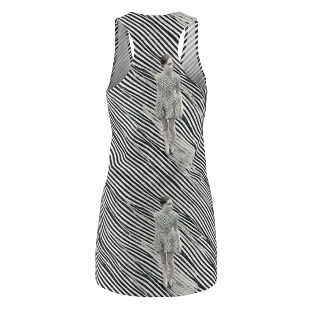 Zebra Chambre on Racerback Dress — Back
