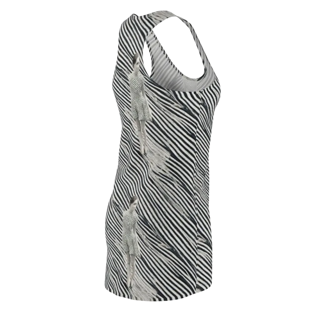 Zebra Chambre on Racerback Dress — Back Side