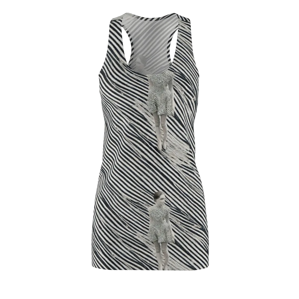 Zebra Chambre on Racerback Dress — Front