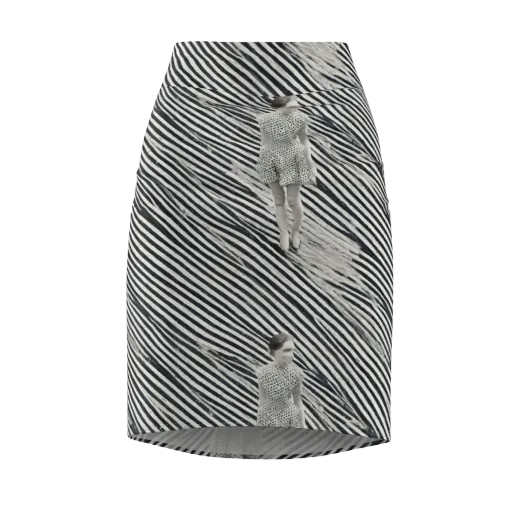 Zebra Chambre on a Pencil Skirt