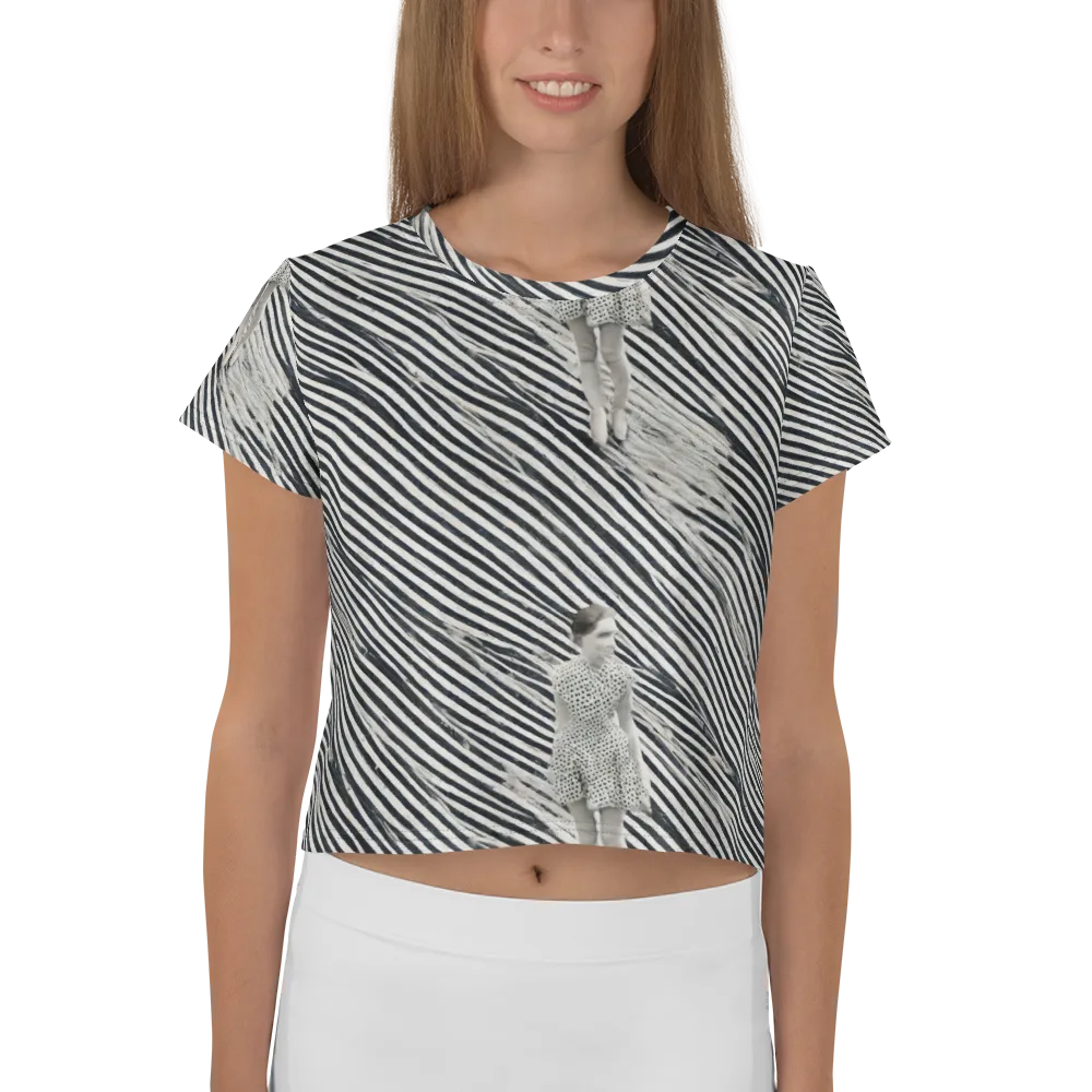 Zebra Chambre on Crop Tee — Front