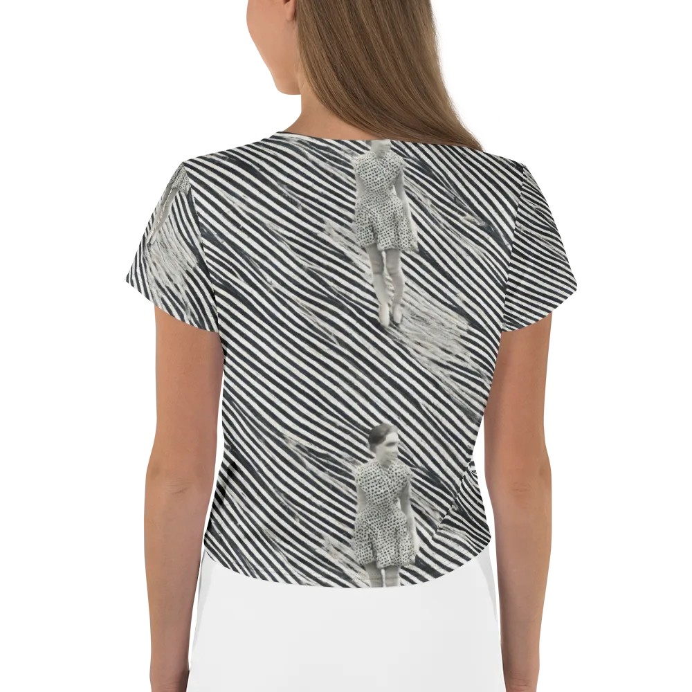 Zebra Chambre on Crop Tee — Back