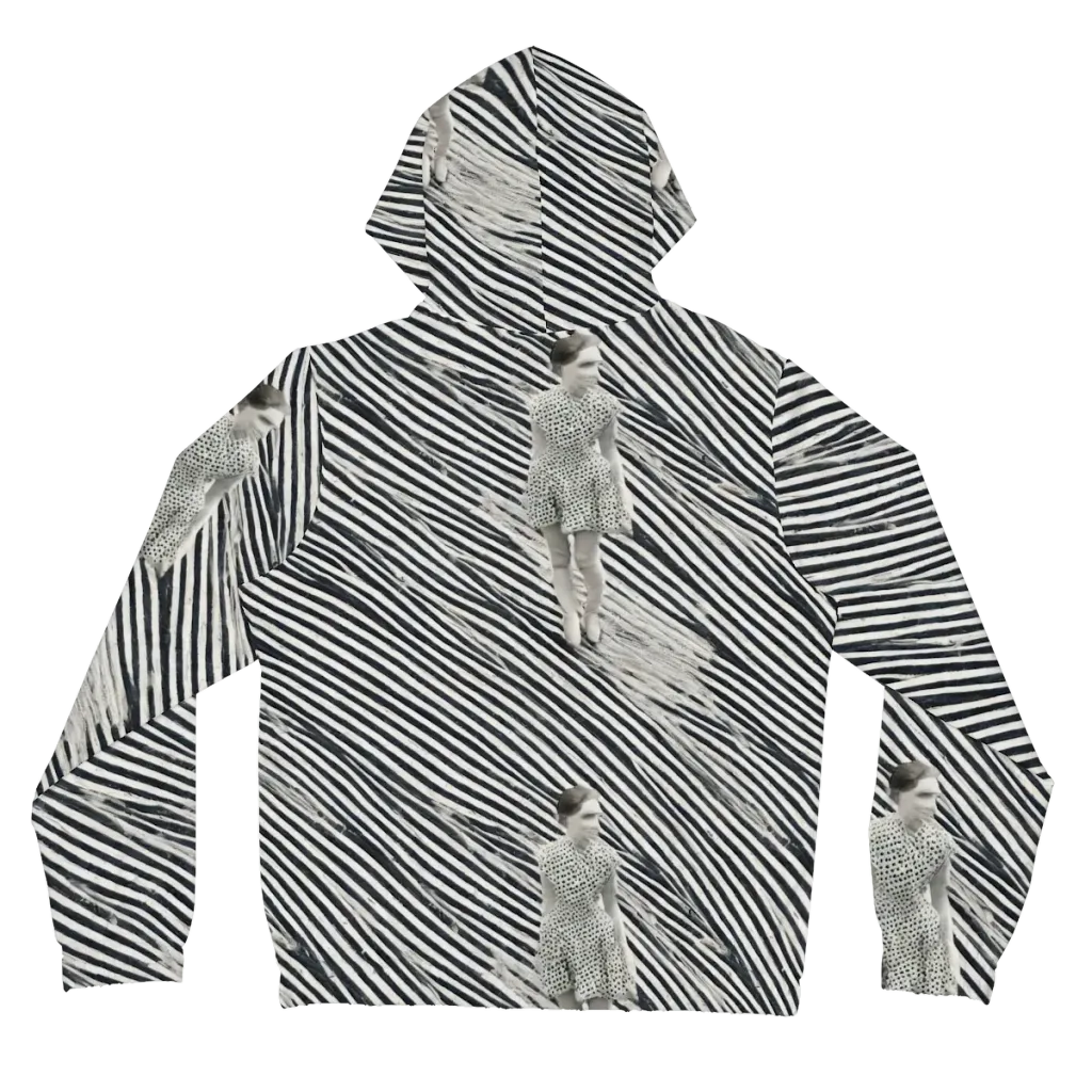 Zebra Chambre on Women's Full-Zip Hoodie — Back