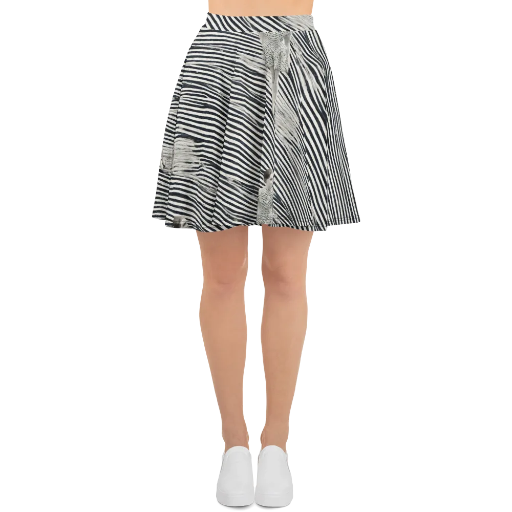 Zebra Chambre on Skater Skirt — Front