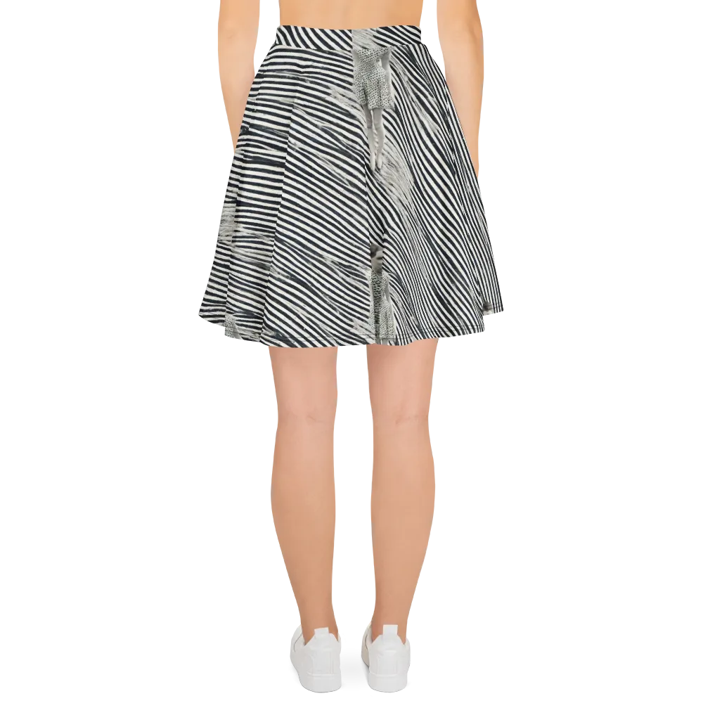 Zebra Chambre on Skater Skirt — Back