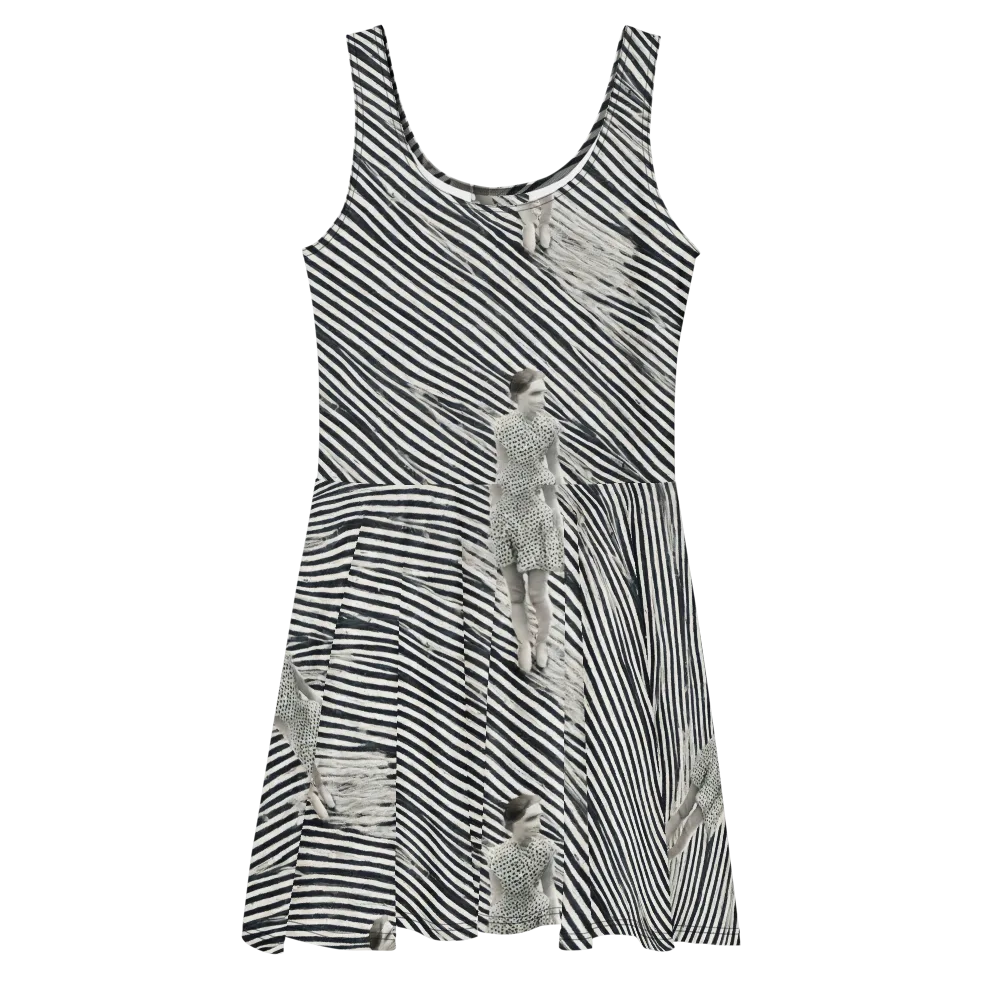 Zebra Chambre on Skater Dress — Front
