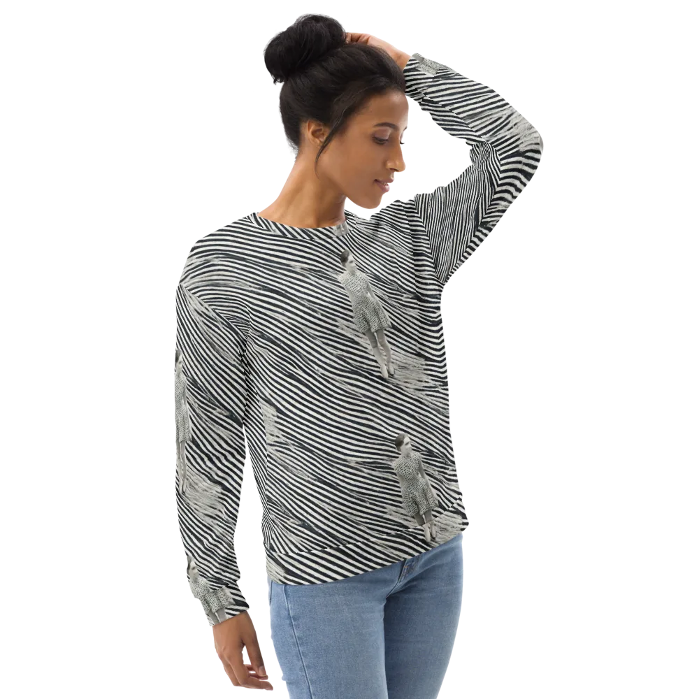 Zebra Chambre on Sweatshirt — Right Front