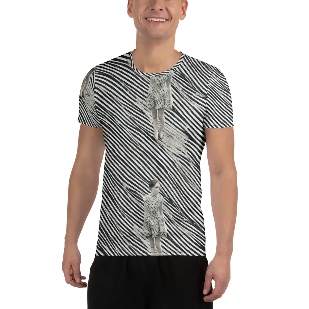 Zebra Chambre on Men's Athletic T-Shirt — Front
