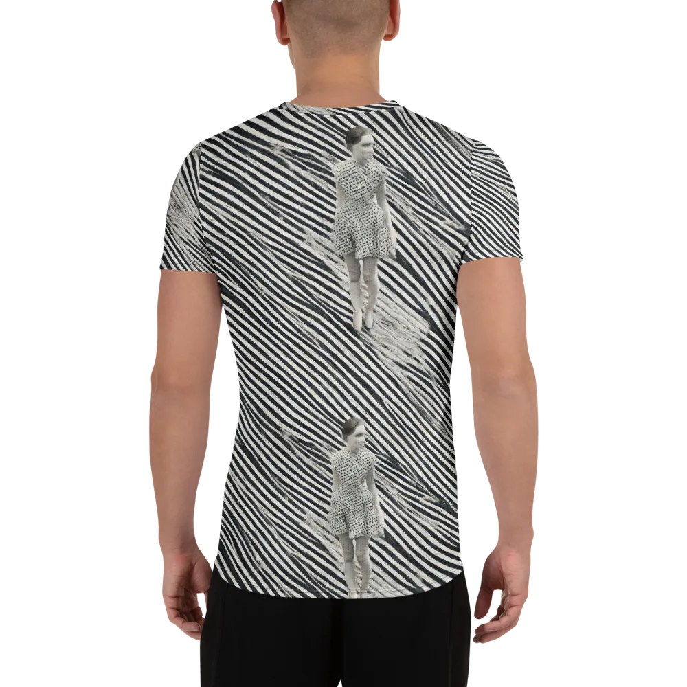 Zebra Chambre on Men's Athletic T-Shirt — Back