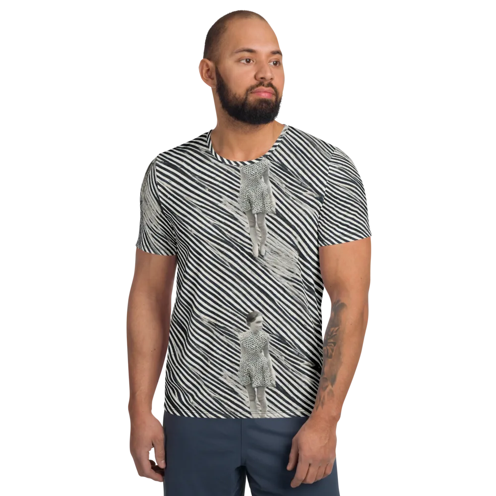 Zebra Chambre on Men's Athletic T-Shirt — Front