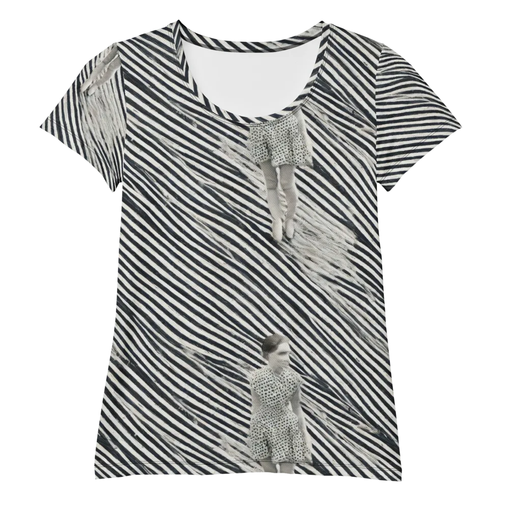 Zebra Chambre on Women's Athletic T-Shirt — Front