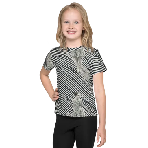 Zebra Chambre on a Kids Crew Neck T-Shirt