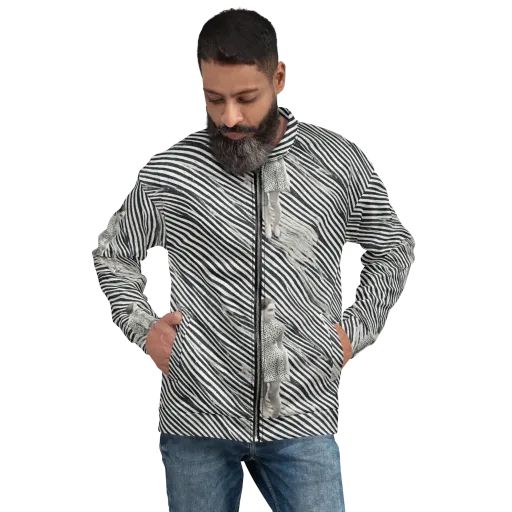 Zebra Chambre on a Bomber Jacket