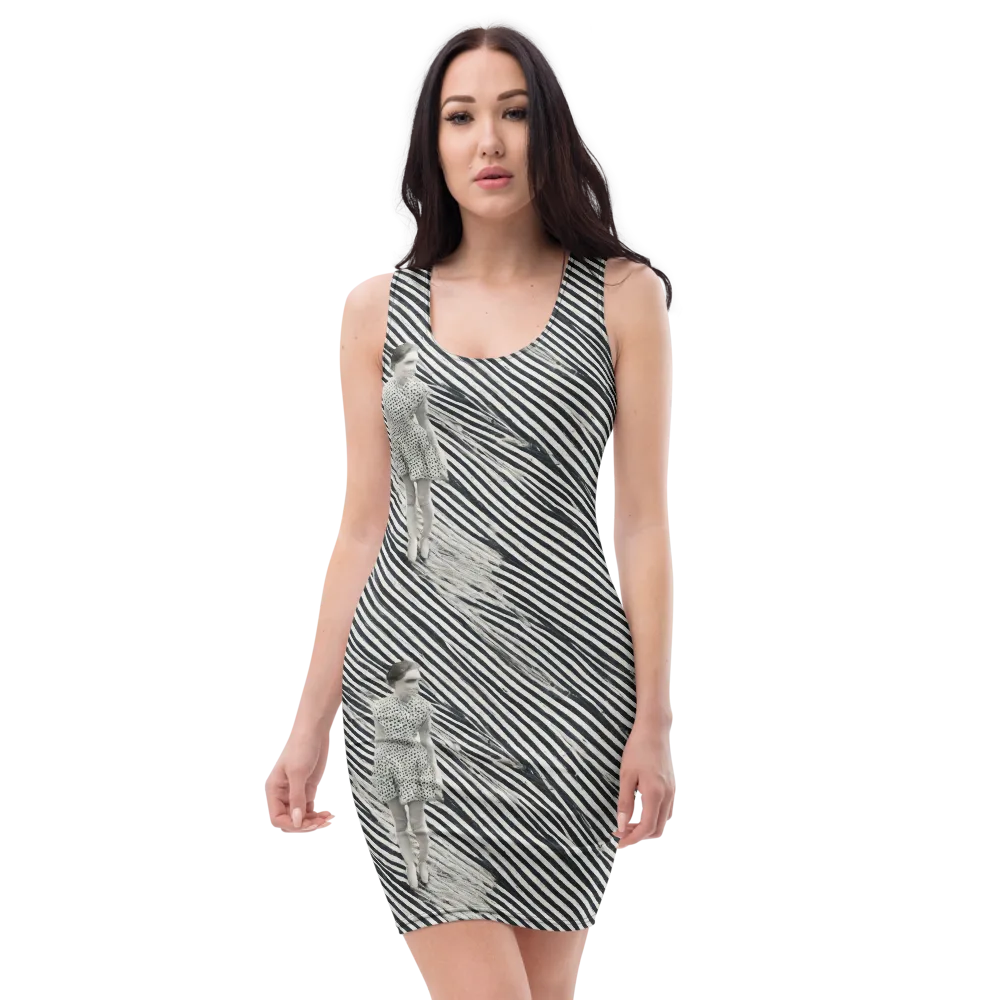 Zebra Chambre on Bodycon Dress — Front