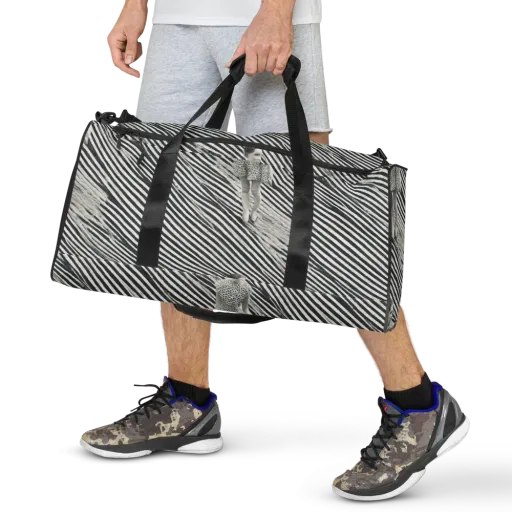 Zebra Chambre on a Duffle Bag