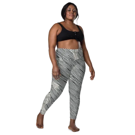 Zebra Chambre on a Leggings with Pockets