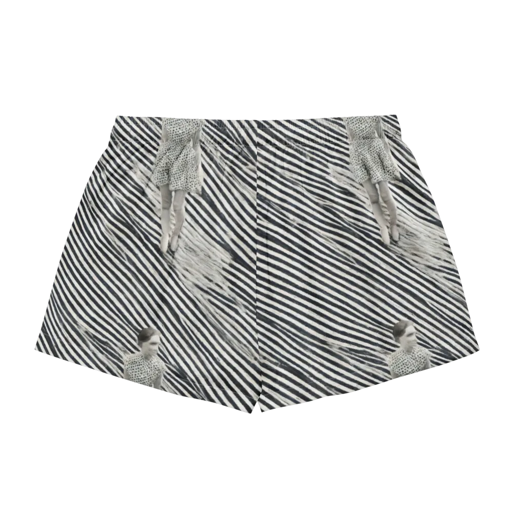 Zebra Chambre on Women's Pajama Shorts — Back