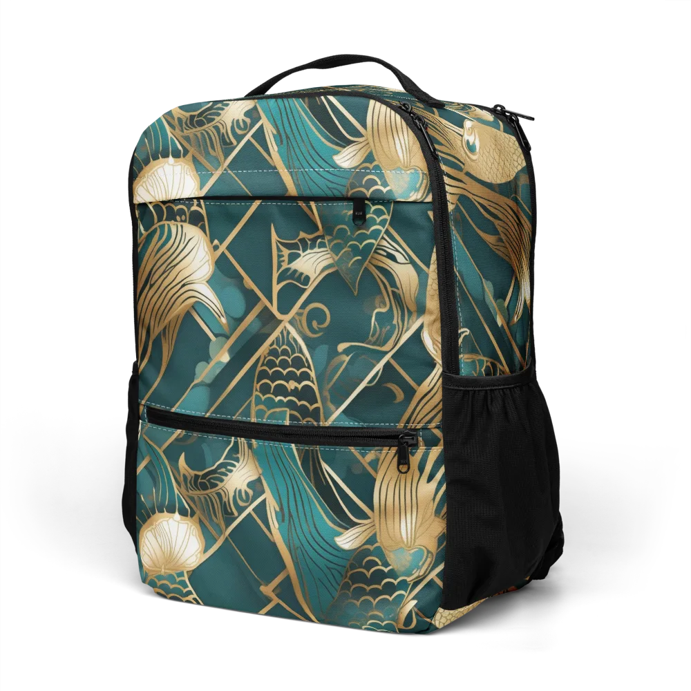 Teal Dynasty on Utility Backpack — Left Front