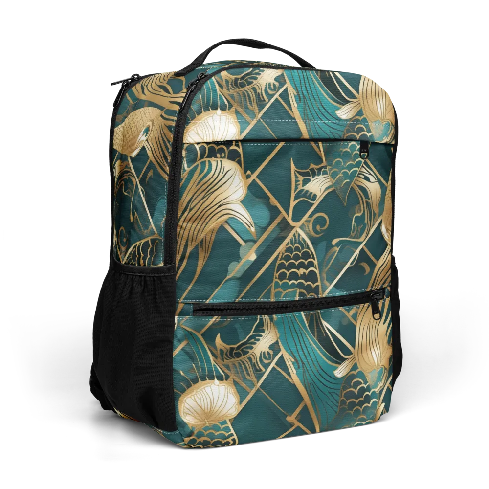 Teal Dynasty on Utility Backpack — Right Front