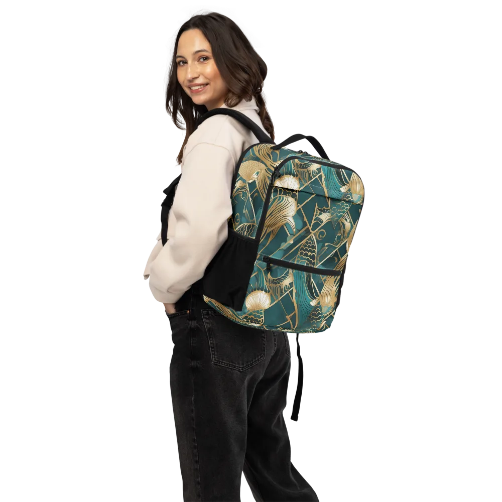 Teal Dynasty on Utility Backpack — Back