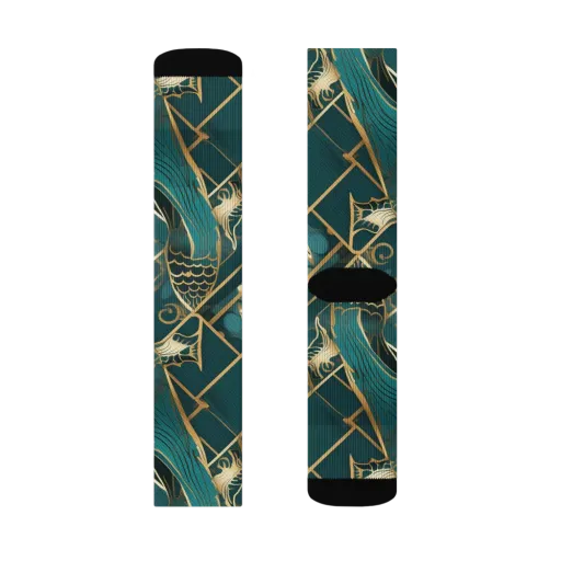 Teal Dynasty on a Socks