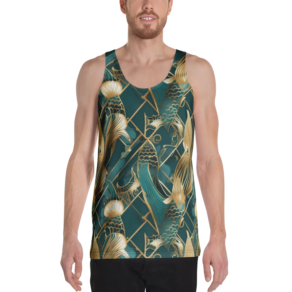 Teal Dynasty on Men's Tank Top — Front