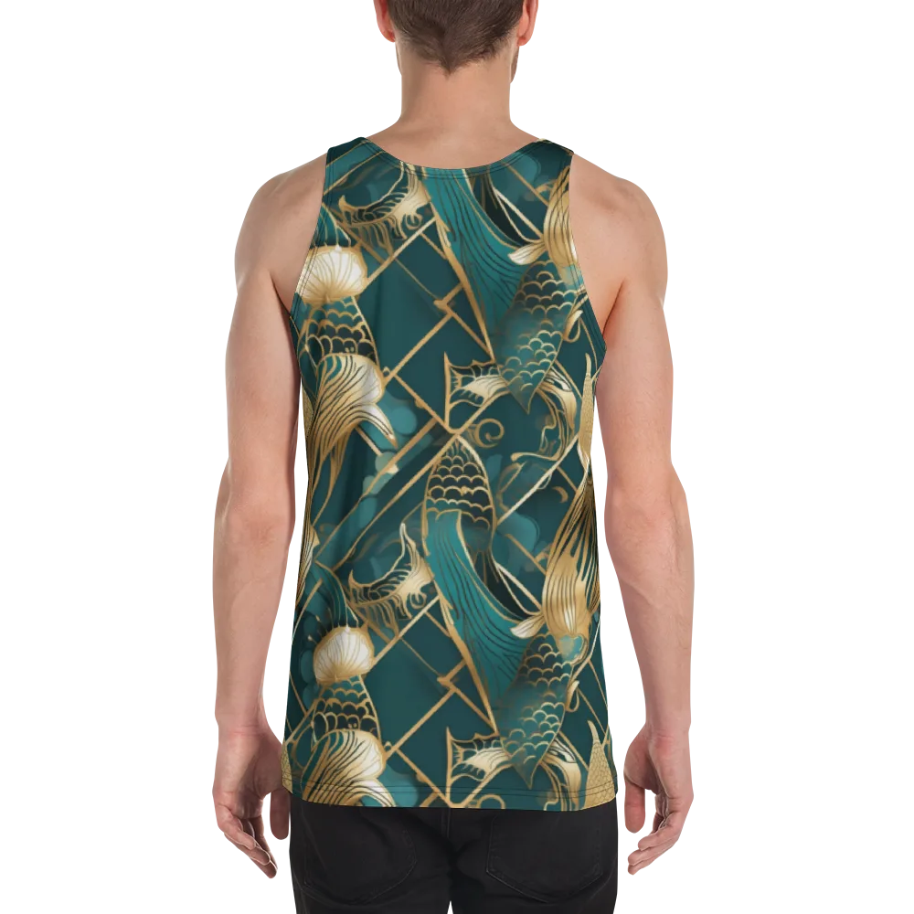 Teal Dynasty on Men's Tank Top — Back