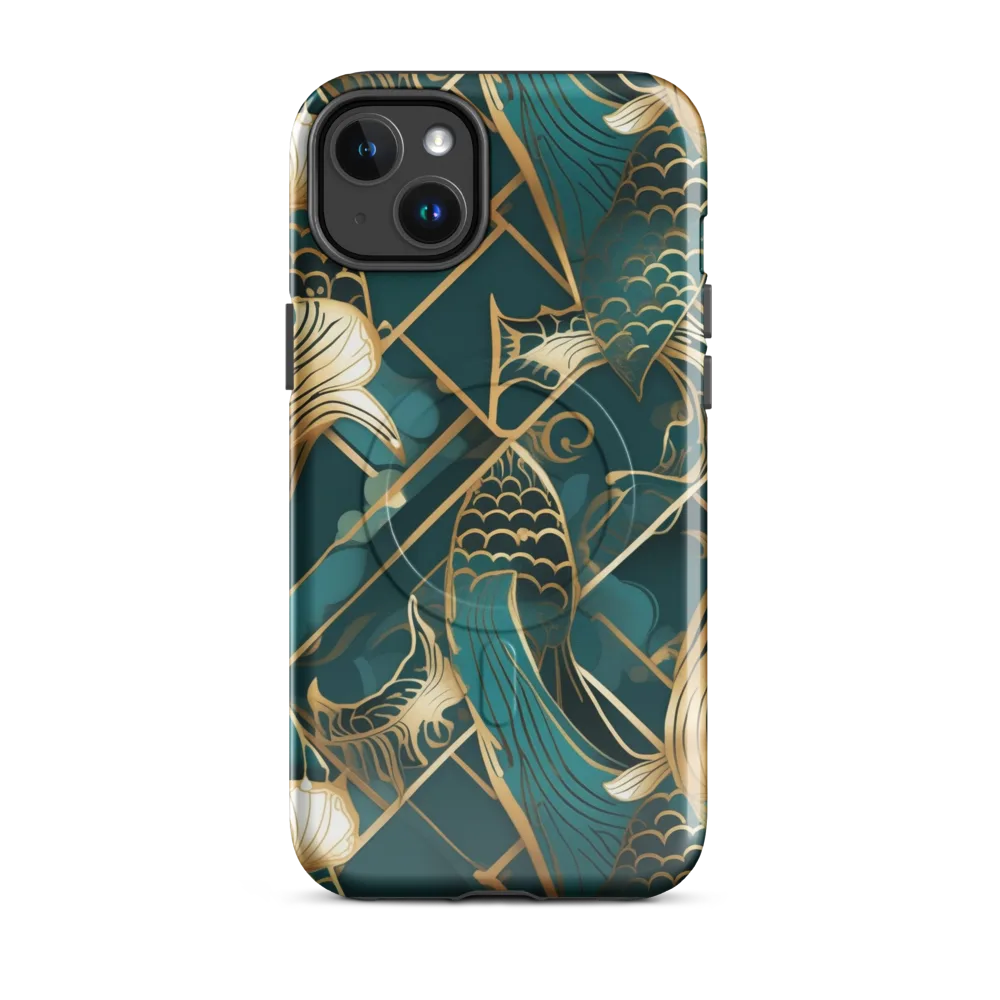 Teal Dynasty on MagSafe Tough Case for iPhone® — Front