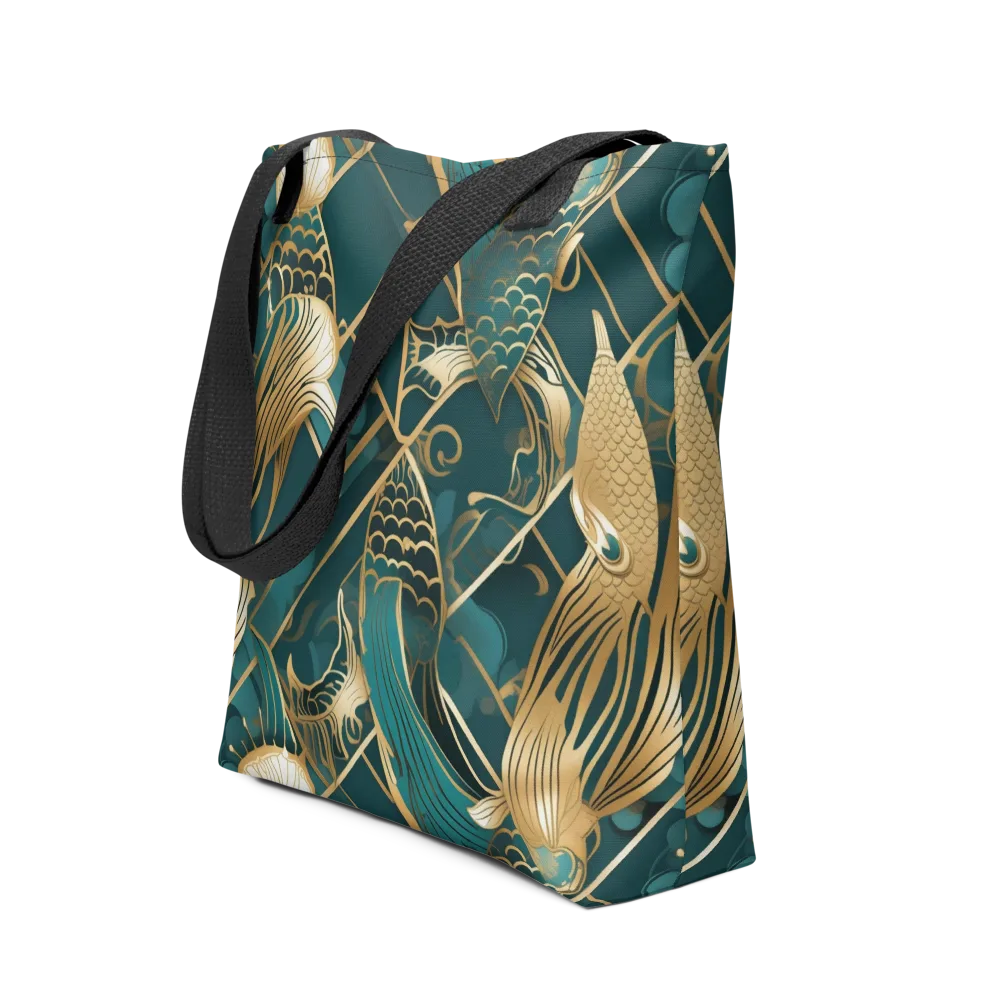 Teal Dynasty on Tote Bag — Front
