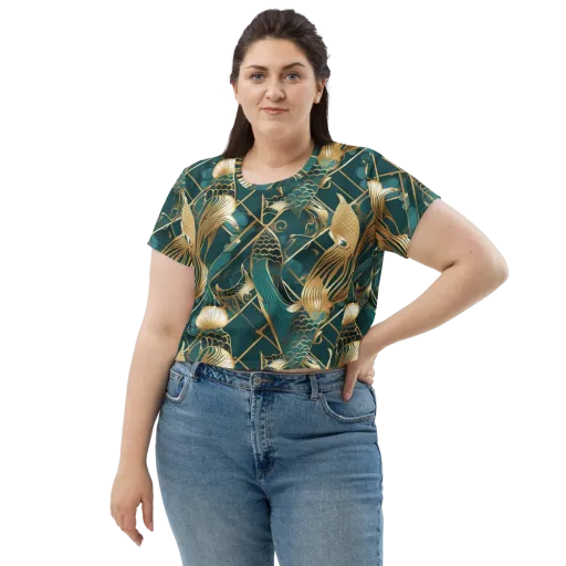 Teal Dynasty on a Crop Tee