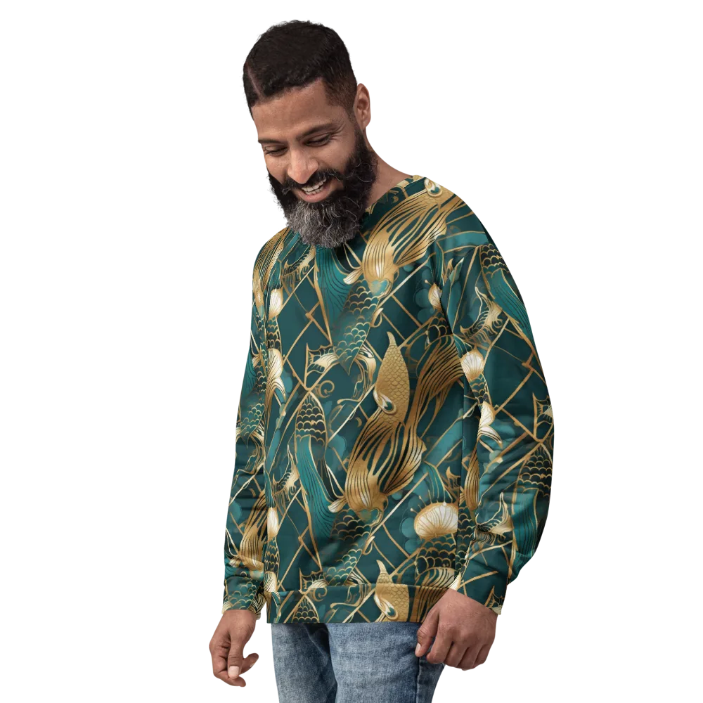 Teal Dynasty on Sweatshirt — Left Front