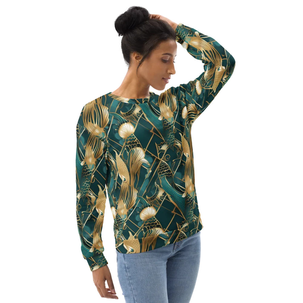 Teal Dynasty on Sweatshirt — Right Front